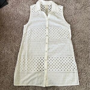 {chicos} eyelet button-down tunic